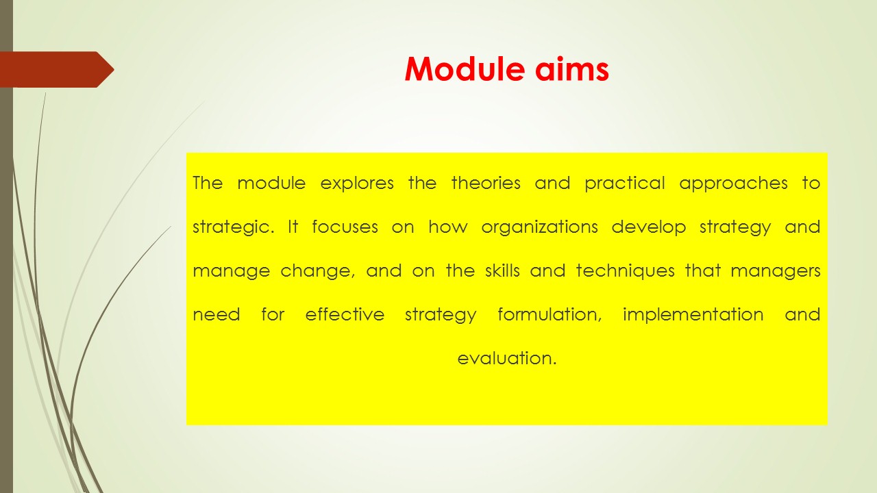 Module aims