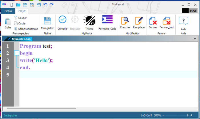 Structure d'un programme [Langage de programmation Pascal]